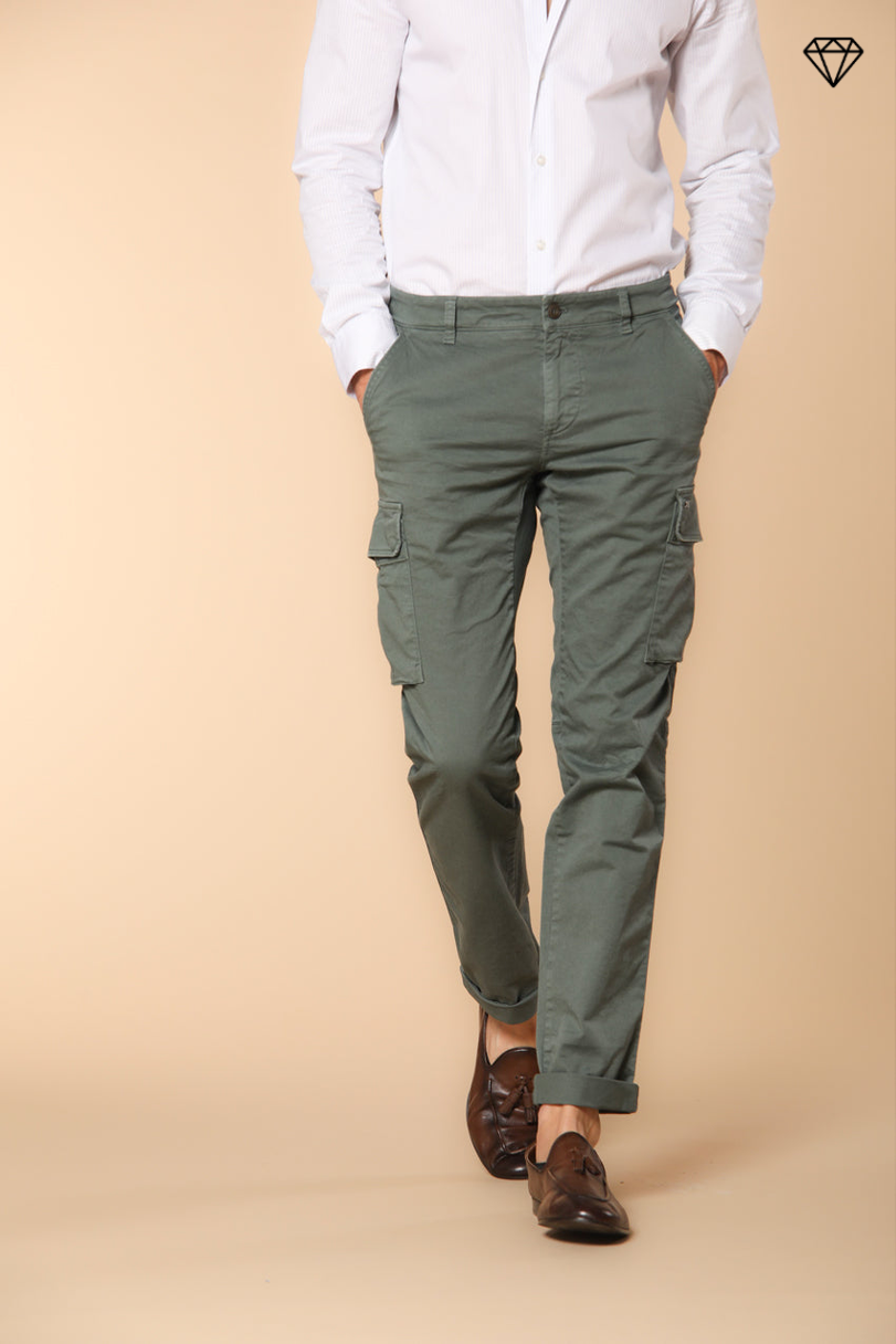 Chile pantalon cargo homme en satin stretch coupe Extra Slim ①