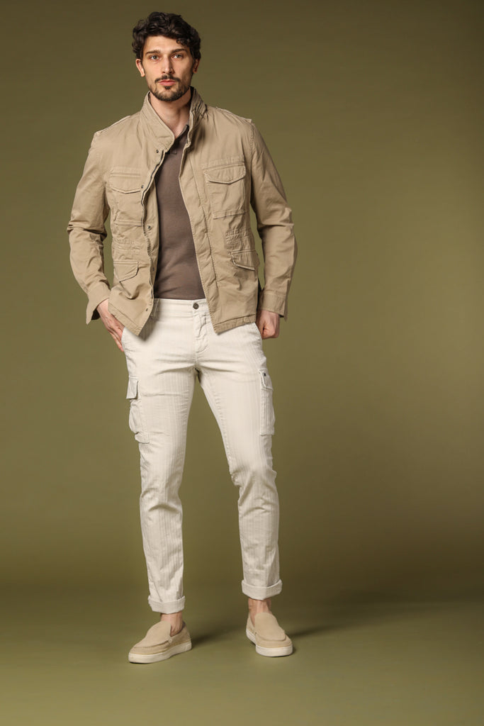 Image 2 de pantalon cargo pour homme modèle Chile en couleur stuc, coupe extra slim de Mason's