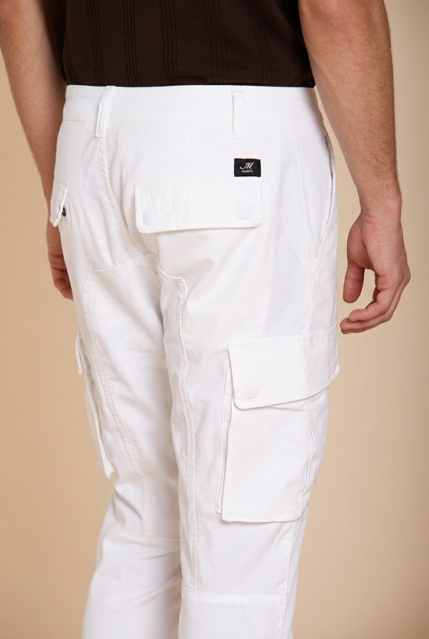 Chile pantalone cargo uomo in raso stretch extra slim fit ①