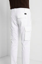Chile pantalone cargo uomo in raso stretch extra slim fit ①