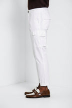 Chile pantalone cargo uomo in raso stretch extra slim fit ①