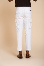 Chile pantalone cargo uomo in raso stretch extra slim fit ①