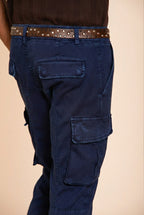 Chile pantalon cargo homme en satin stretch extra slim fit ①