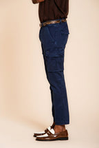 Chile pantalon cargo homme en satin stretch extra slim fit ①