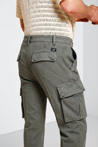 Chile pantalone cargo uomo in raso stretch extra slim fit ①