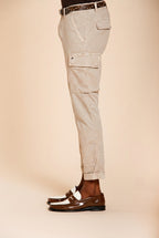 Chile men's cargo pants stretch satin extra slim fit ①