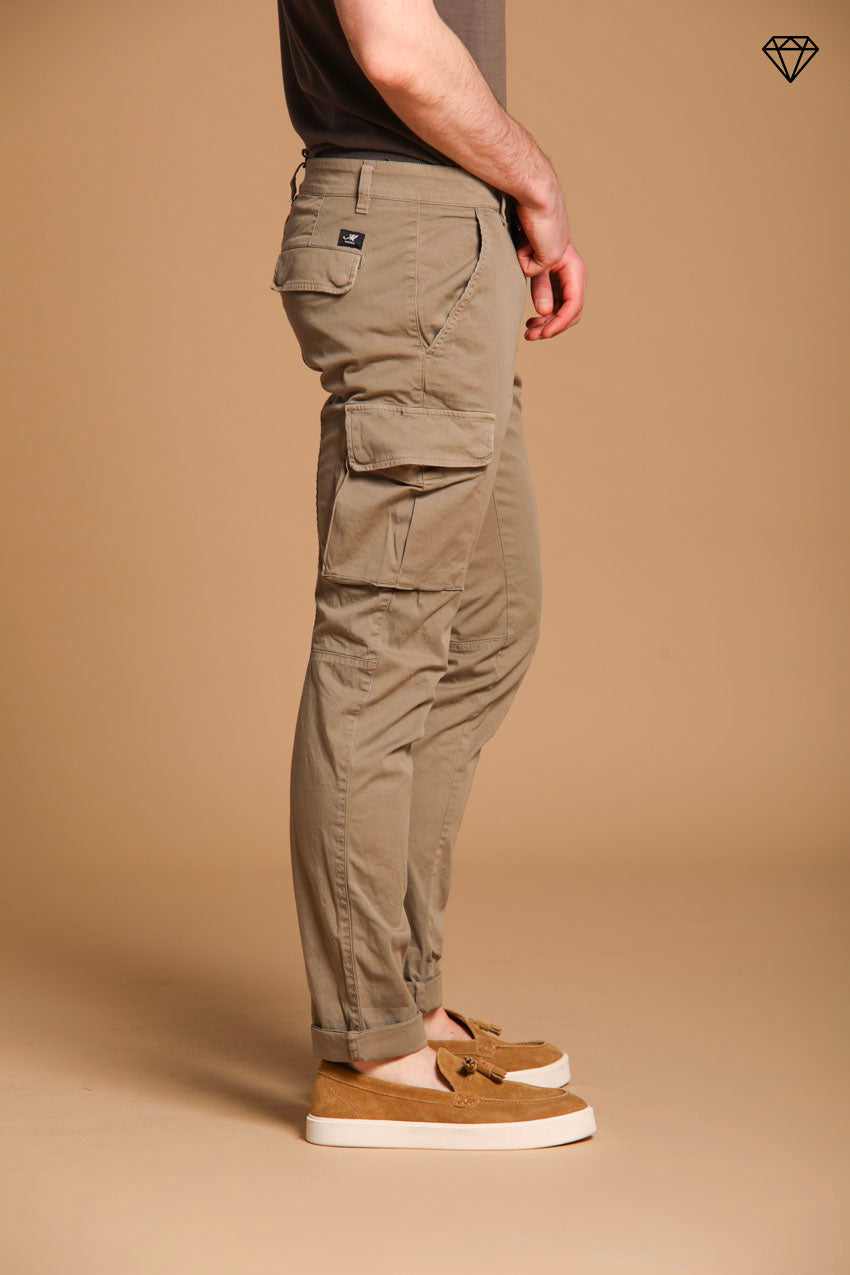 Chile pantalone cargo uomo in raso stretch extra slim fit ①