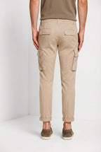 Chile pantalone cargo uomo in raso stretch extra slim fit ①