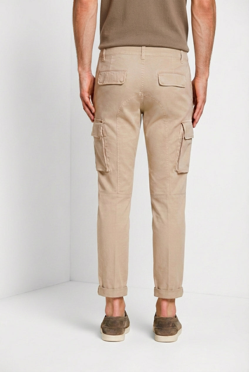 Chile pantalone cargo uomo in raso stretch extra slim fit ①