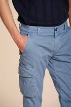 Chile men's cargo pants in stretch satin extra slim fit ①