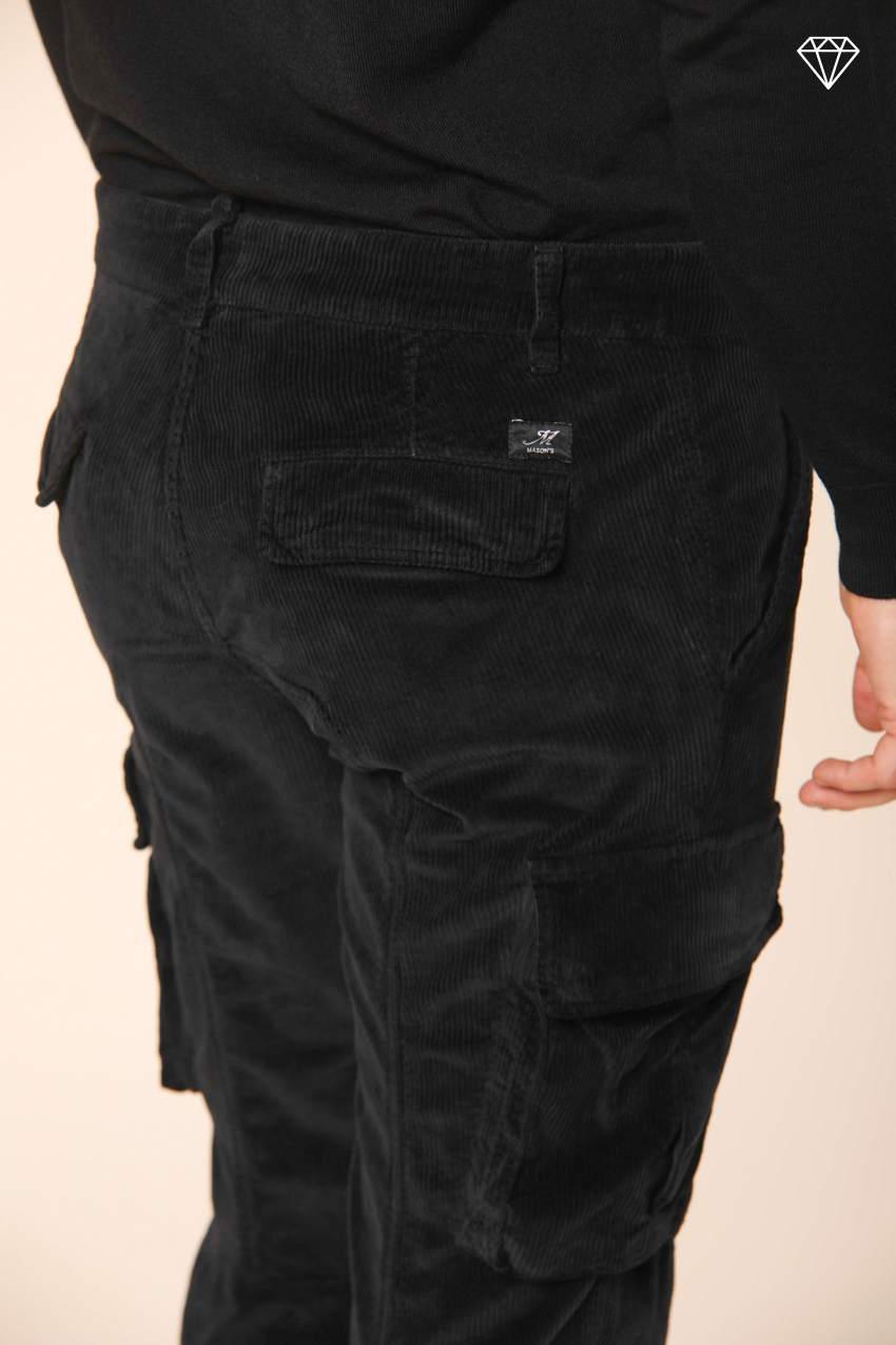 Chile pantalon cargo homme en velours 500 raies extra slim fit ①
