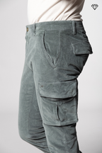 Chile men's cargo trousers in 500-wale corduroy extra slim fit ①