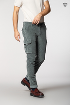 Chile men's cargo trousers in 500-wale corduroy extra slim fit ①