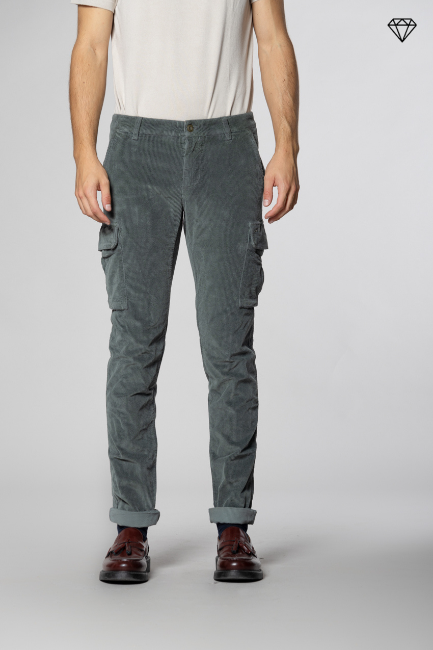 Chile men's cargo trousers in 500-wale corduroy extra slim fit ①