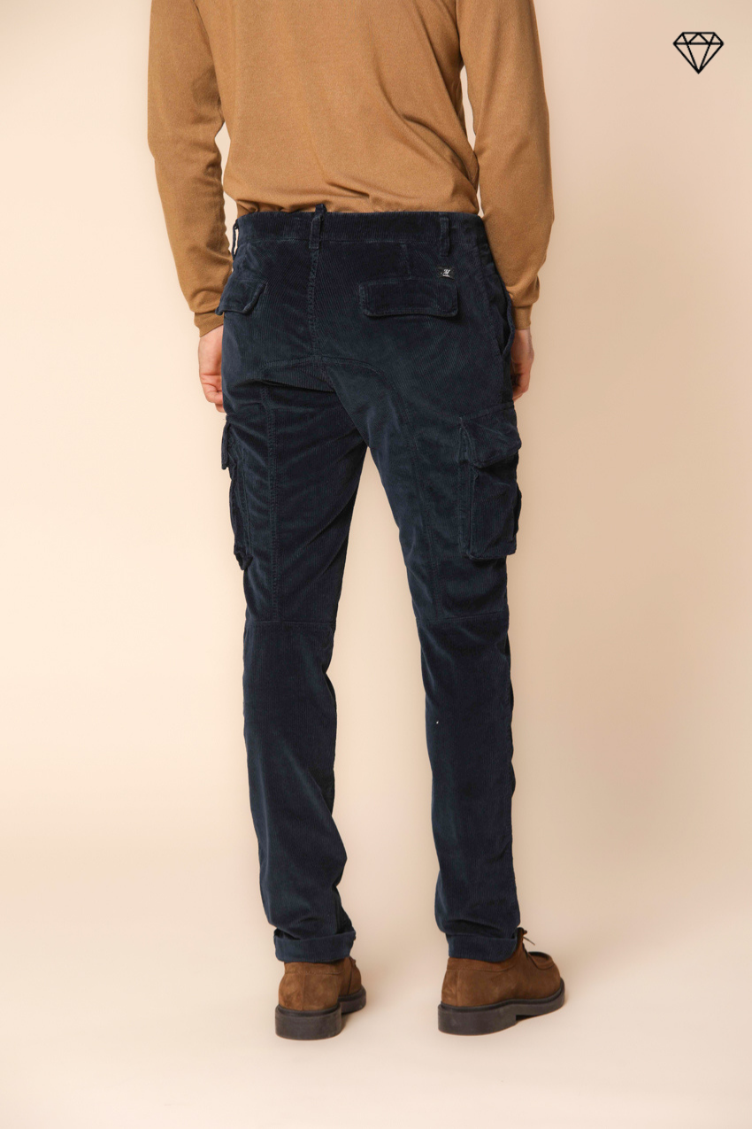 Chile men's cargo trousers in 500-wale velvet extra slim fit ①