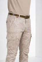 Chile pantalon cargo homme en twill imprimé camouflage extra slim fit ①