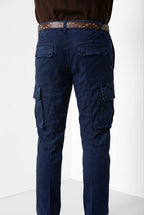 Chile Herren Cargo Hose aus Stretch-Satin extra slim fit ①