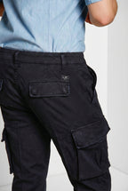 Chile men's cargo pants in stretch satin extra slim fit ①