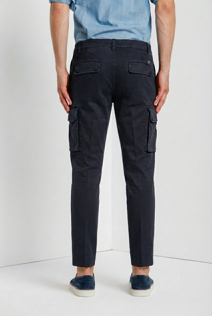 Chile men's cargo pants in stretch satin extra slim fit ①
