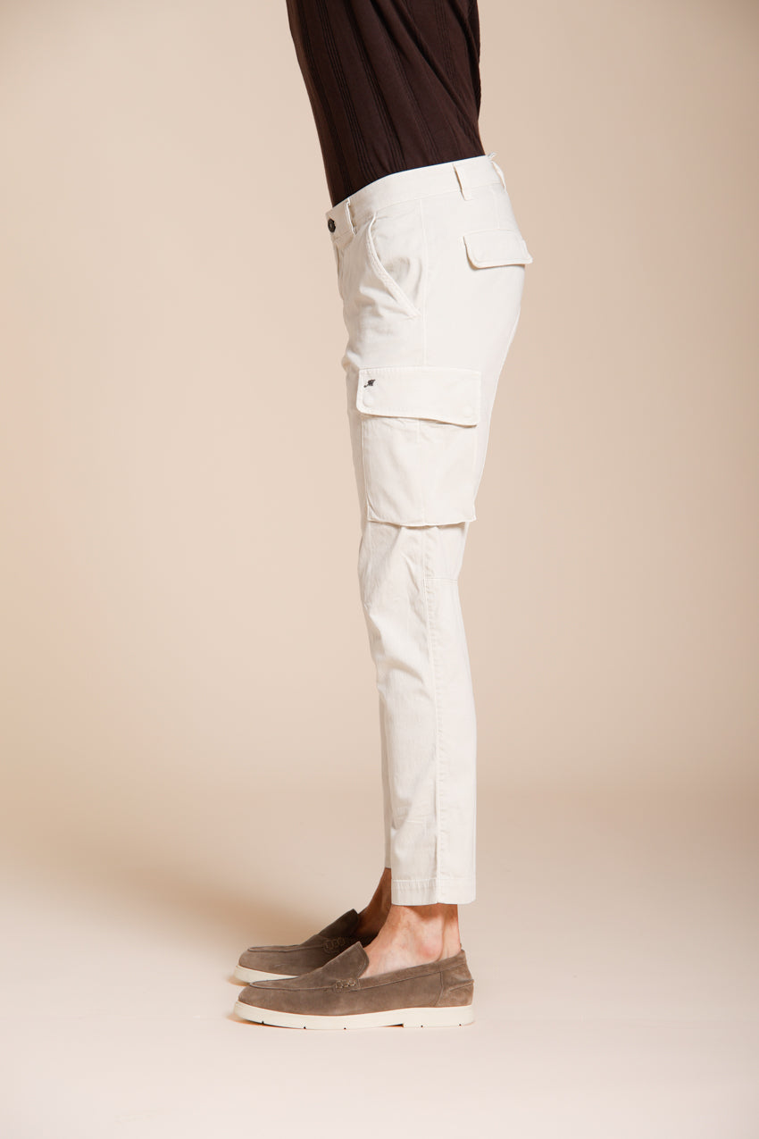 Chile men's cargo pants in stretch satin extra slim fit ①