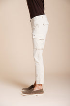 Chile men's cargo pants in stretch satin extra slim fit ①