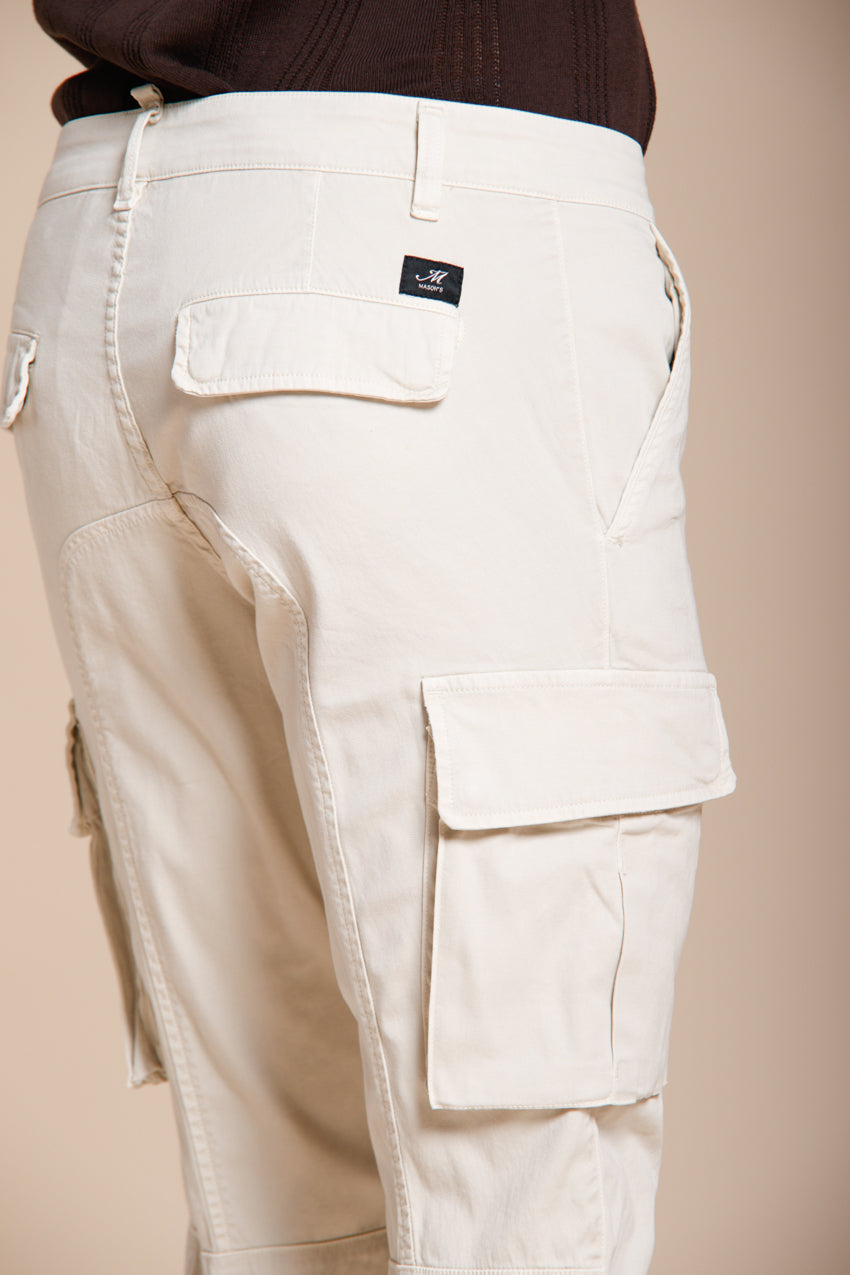 Chile men's cargo pants in stretch satin extra slim fit ①