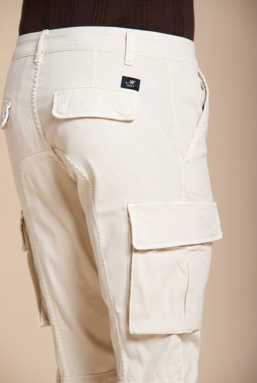 Chile pantalone cargo uomo in raso stretch extra slim fit ①