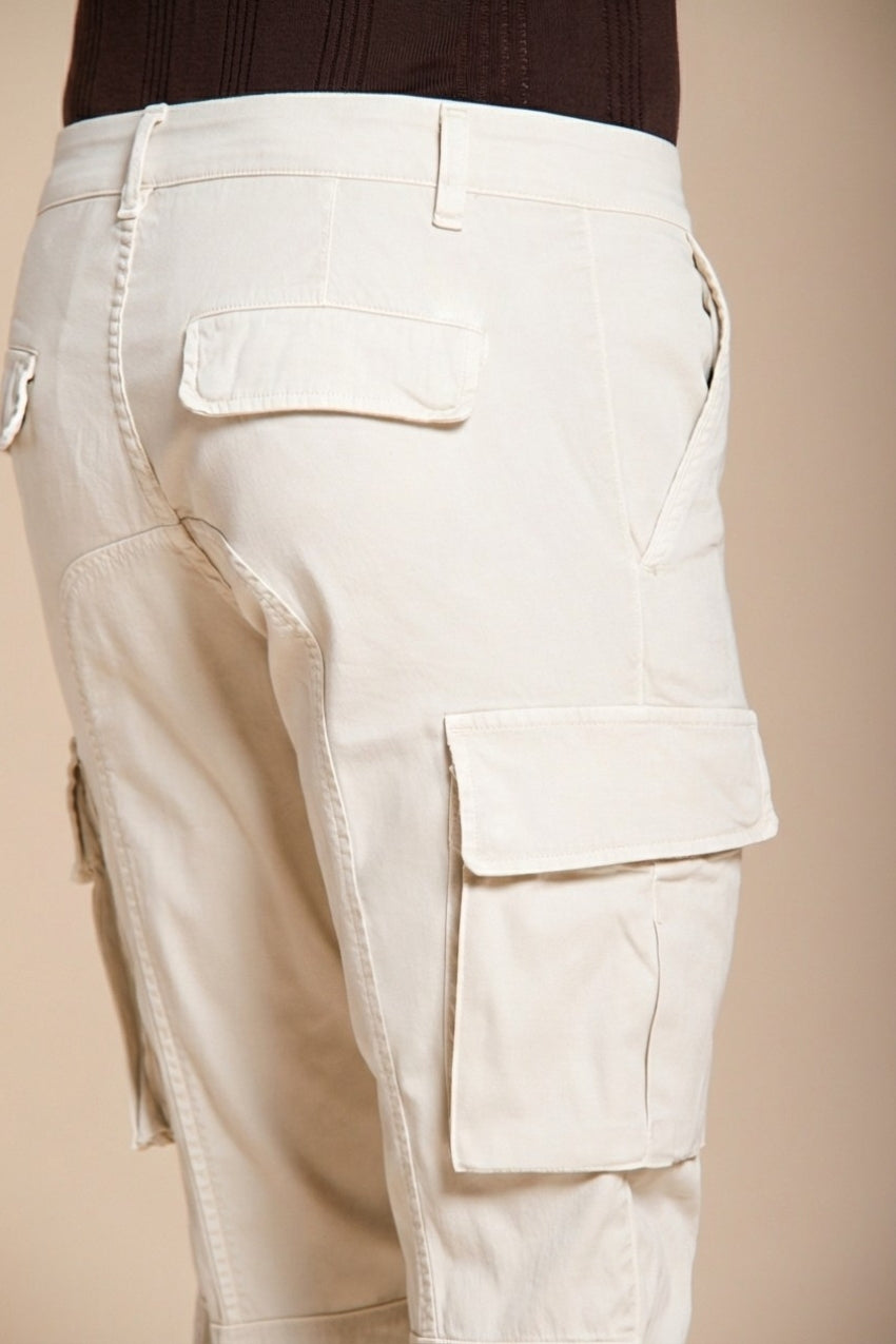 Chile pantalon cargo homme en satin stretch extra slim fit ①