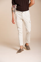Chile men's cargo pants in stretch satin extra slim fit ①