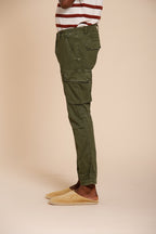 Chile pantalon cargo homme en satin stretch extra slim fit ①