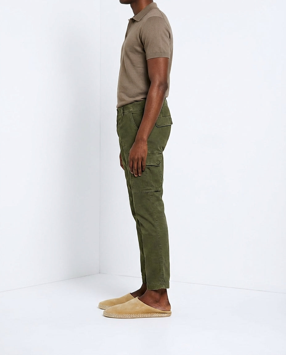 Chile Herren Cargo Hose aus Stretch-Satin extra slim fit ①