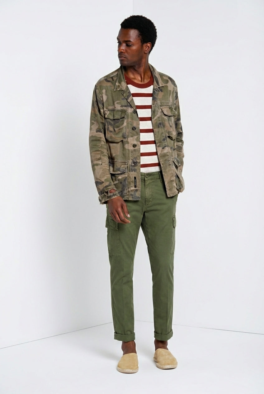 Chile Herren Cargo Hose aus Stretch-Satin extra slim fit ①