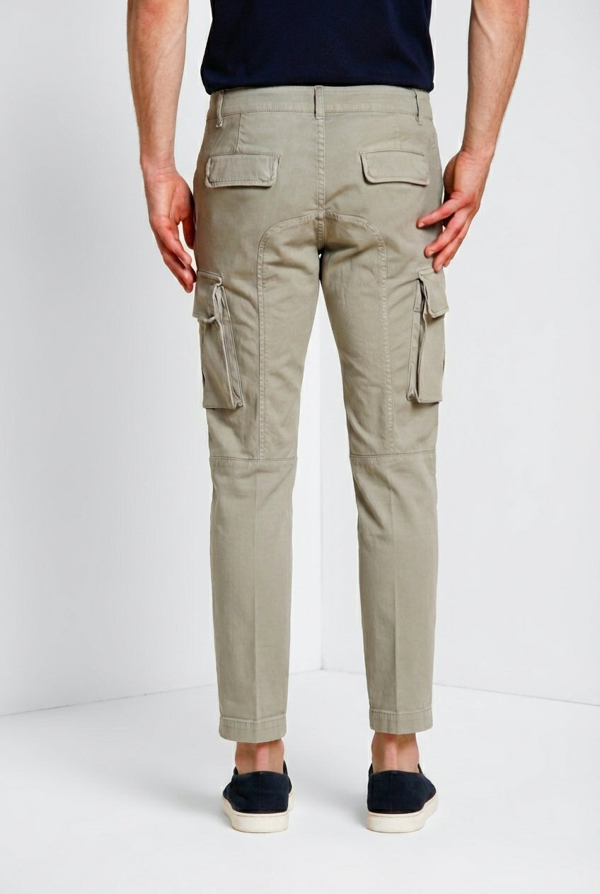Chile men's cargo pants in stretch satin extra slim fit ①