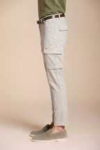 Chile pantalon cargo homme en satin stretch extra slim fit ①