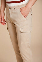 Chile pantalone cargo uomo in raso stretch extra slim fit ①