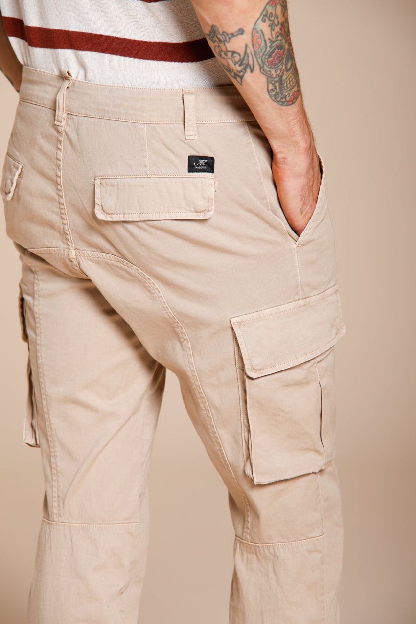 Chile men's cargo pants in stretch satin extra slim fit ①