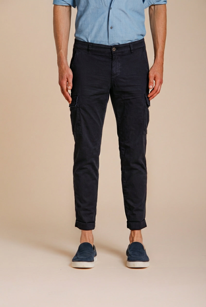 Chile pantalone cargo uomo in raso stretch extra slim fit ①
