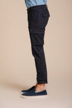 Chile pantalon cargo homme en satin stretch extra slim fit ①
