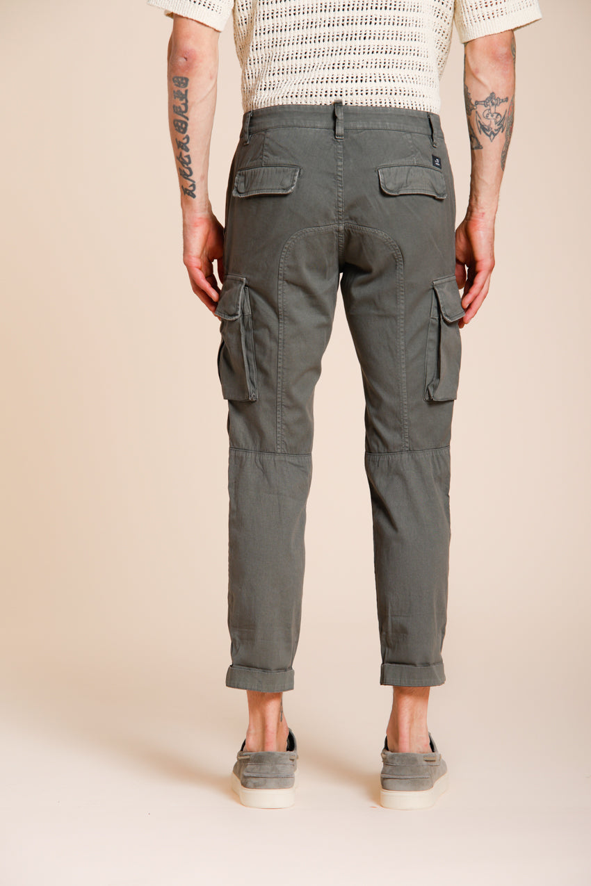 Chile pantalon cargo homme en satin stretch extra slim fit ①