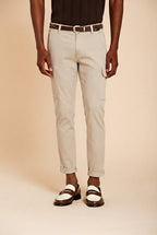 Chile men's cargo pants stretch satin extra slim fit ①