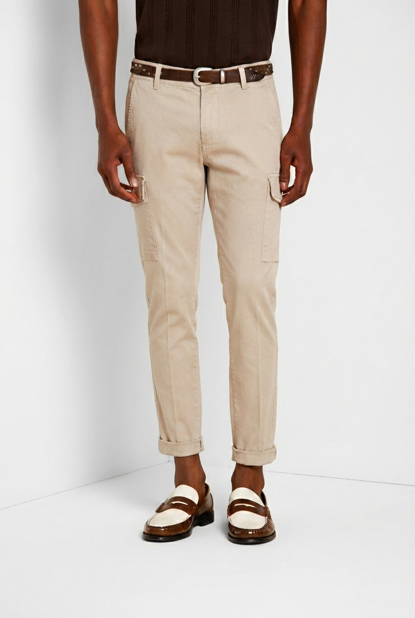 Chile Herren Cargo Hose aus Stretch-Satin extra slim fit ①