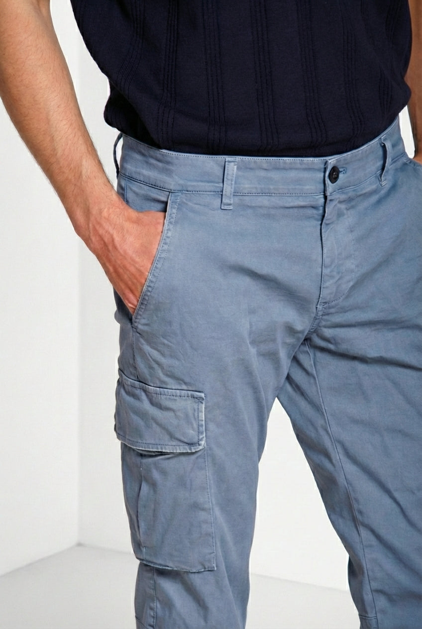 Chile Herren Cargo Hose aus Stretch-Satin extra slim fit ①