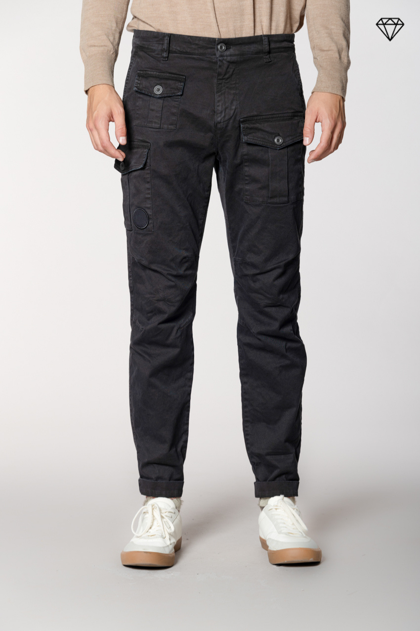 George Coolpocket men's cargo trousers in gabardine logo edition carrot fit ①