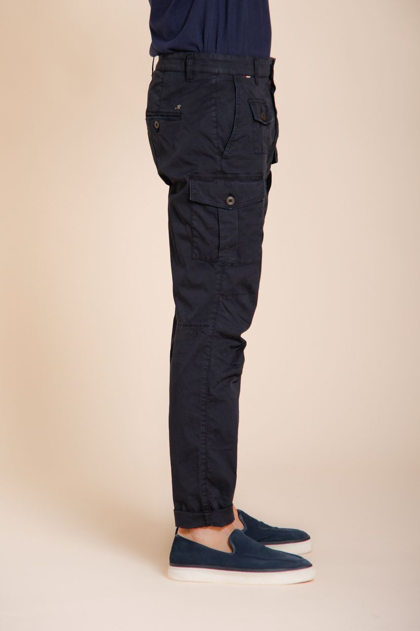 George Coolpocket pantalone cargo uomo in twill leggero stretch Logo Edition carrot fit ①