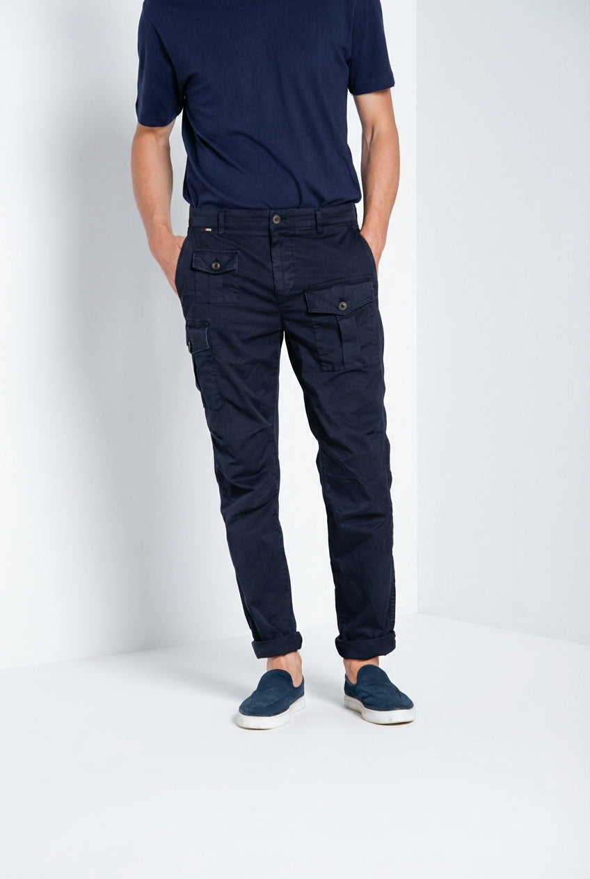 George Coolpocket Herren Cargo Hose aus leichtem Stretch-Twill Logo Edition carrot fit ①