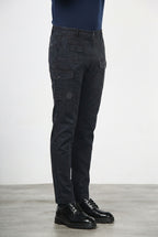 George Coolpocket men's cargo pants in gabardine carrot fit ①