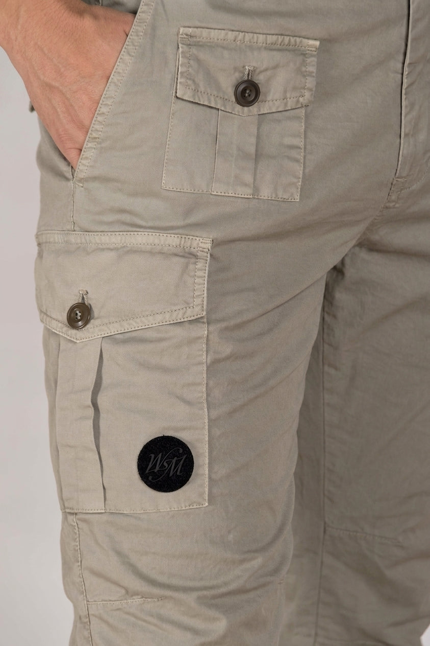 George Coolpocket pantalon cargo homme en twill léger stretch Logo Edition carrot fit ①