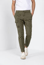 George Coolpocket men's cargo pants in lightweight stretch twill Logo Edition carrot fit ①