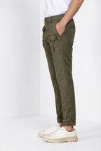 George Coolpocket men's cargo pants in lightweight stretch twill Logo Edition carrot fit ①