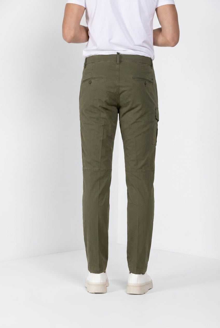 George Coolpocket men's cargo pants in lightweight stretch twill Logo Edition carrot fit ①